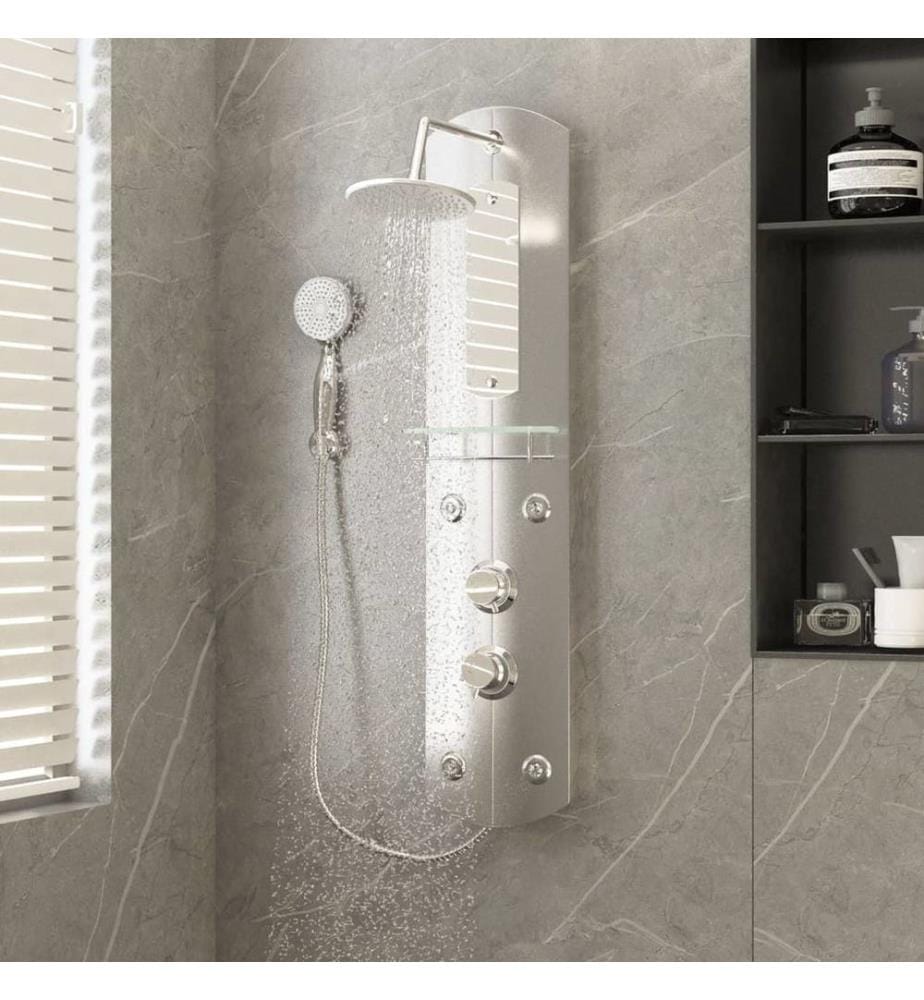 Duschpaneel 25x43x110 cm Silber