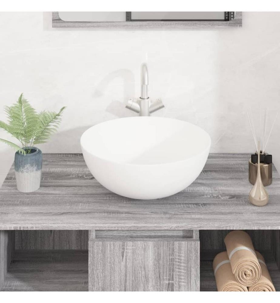Lavabo blanc 36x15 cm céramique rond