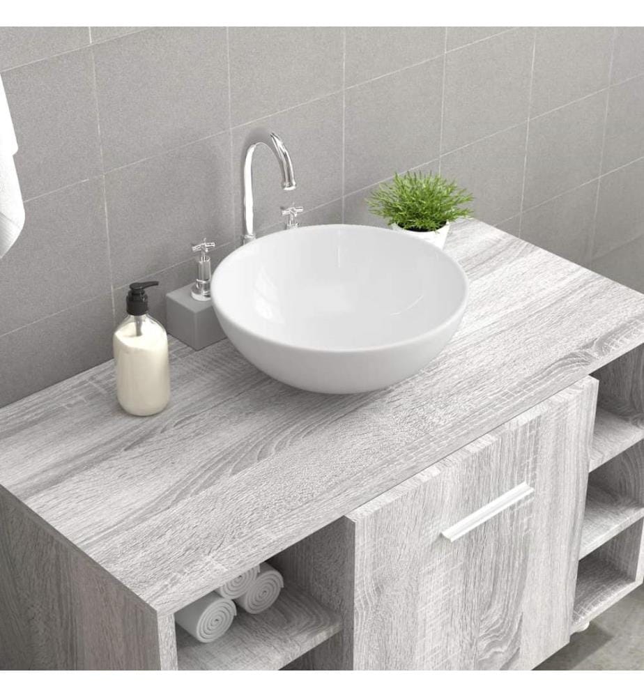 Lavabo Blanc 28x28x10 cm Céramique