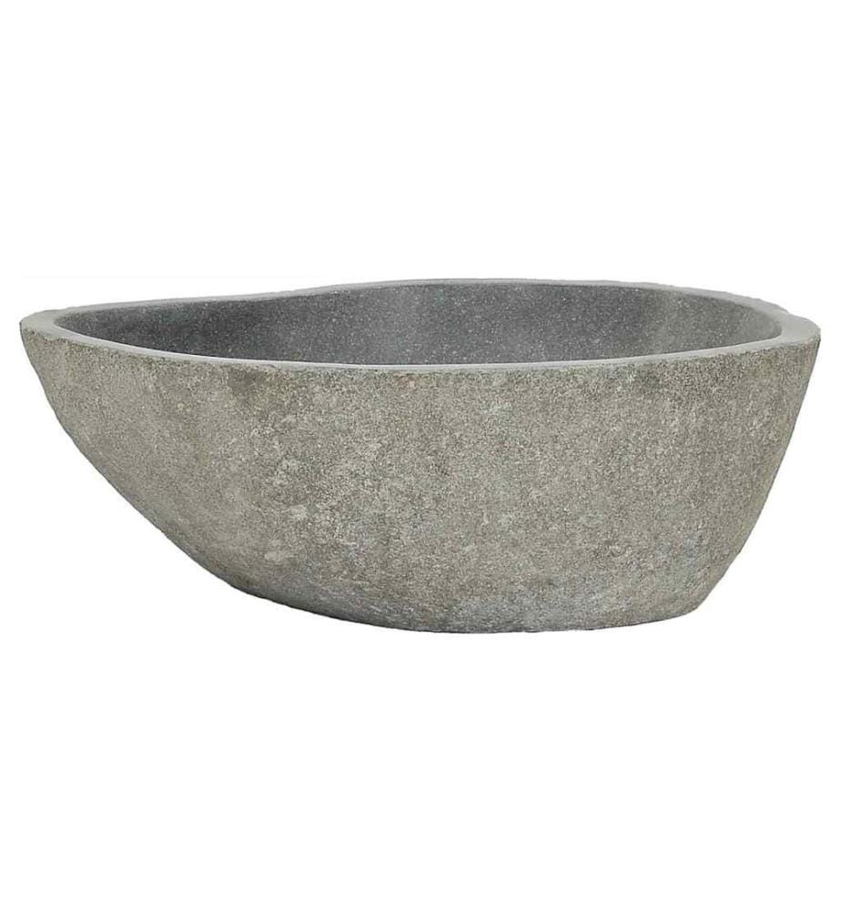 Lavabo en pierre de rivière Ovale (37-46)x(29-36) cm