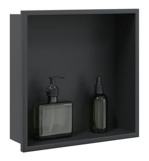 Niche de douche noir mat 32x32x9 cm acier inoxydable