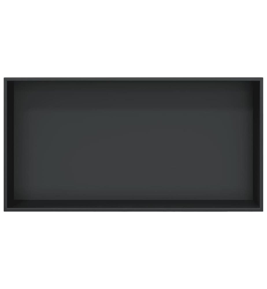 Duschnische Mattschwarz 62x32x9 cm Edelstahl