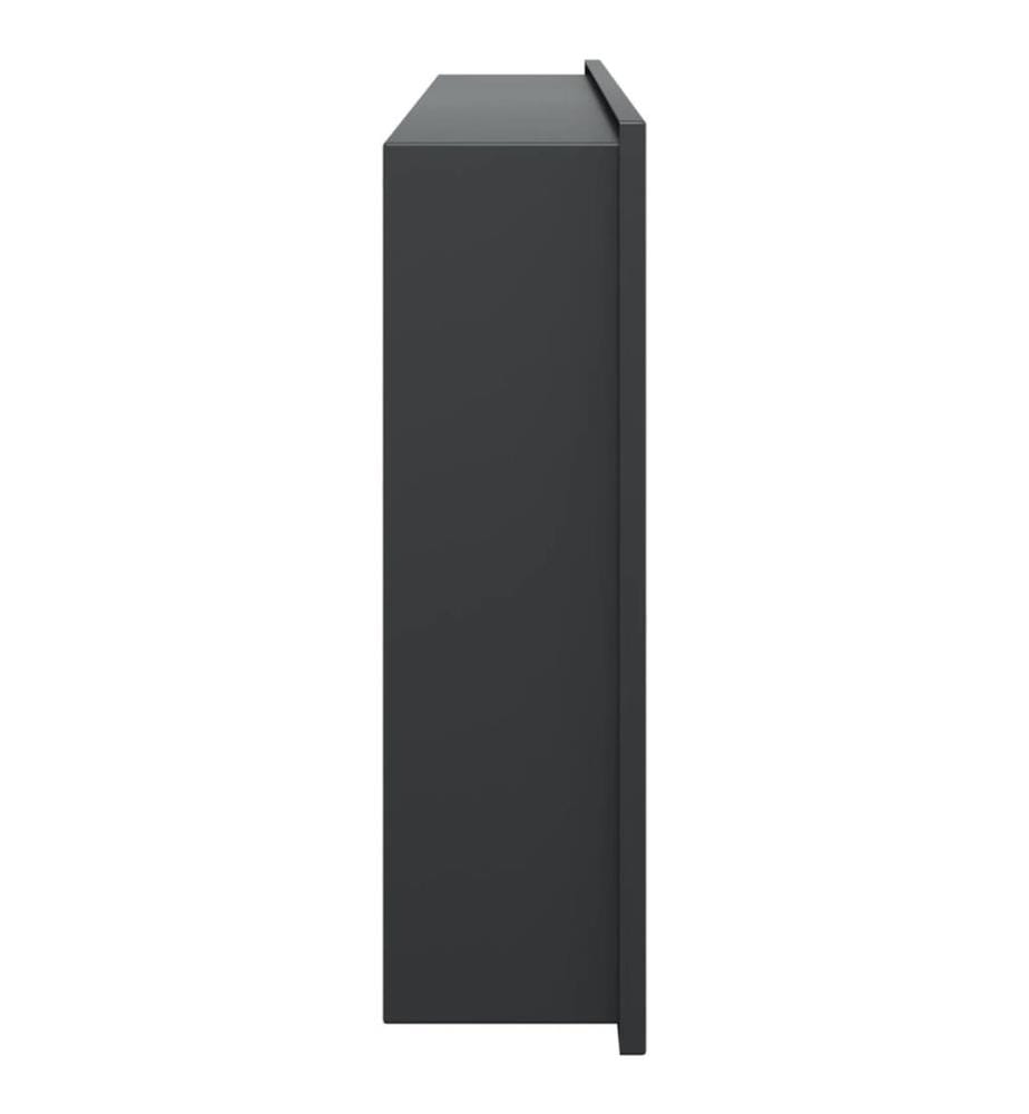 Duschnische Mattschwarz 62x32x9 cm Edelstahl