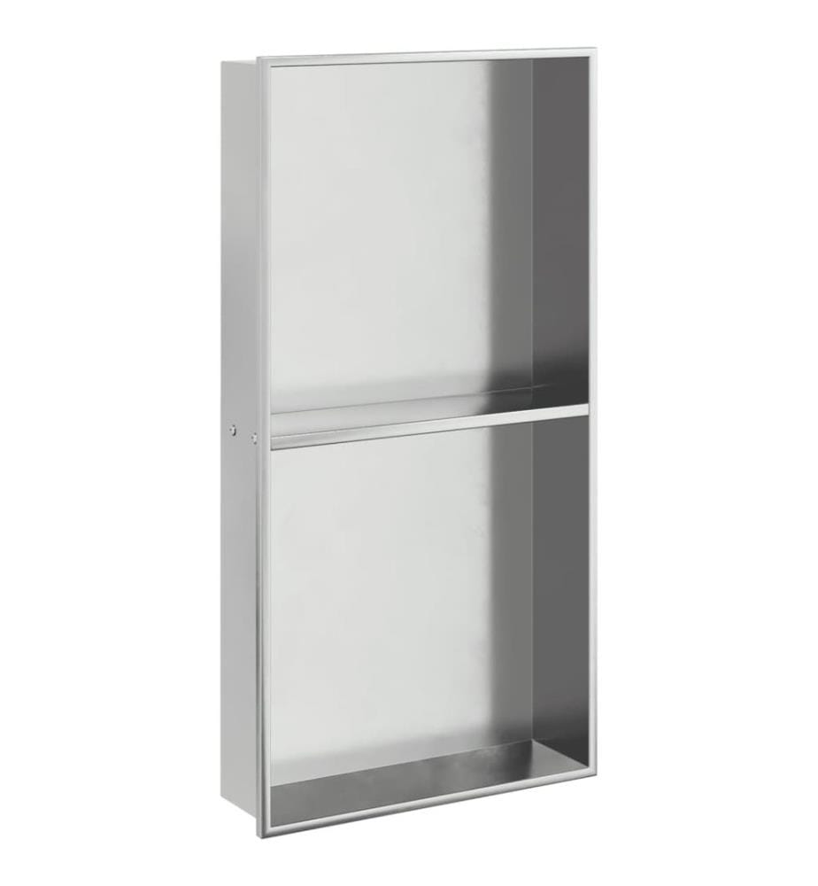 Duschnische Silbern Gebürstet 32x62x9 cm Edelstahl