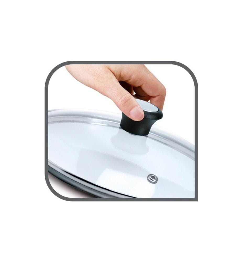 TEFAL - Couvercle de poêle 32 cm, Transparent