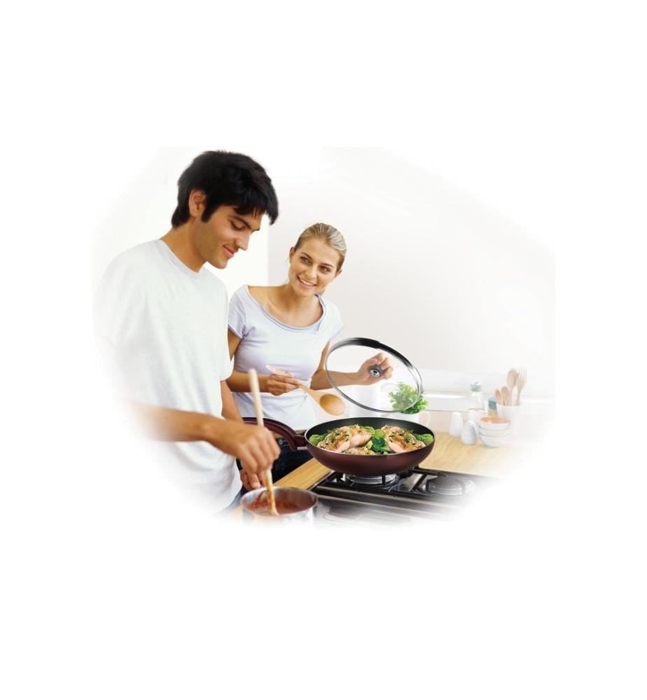 TEFAL - Couvercle de poêle 32 cm, Transparent