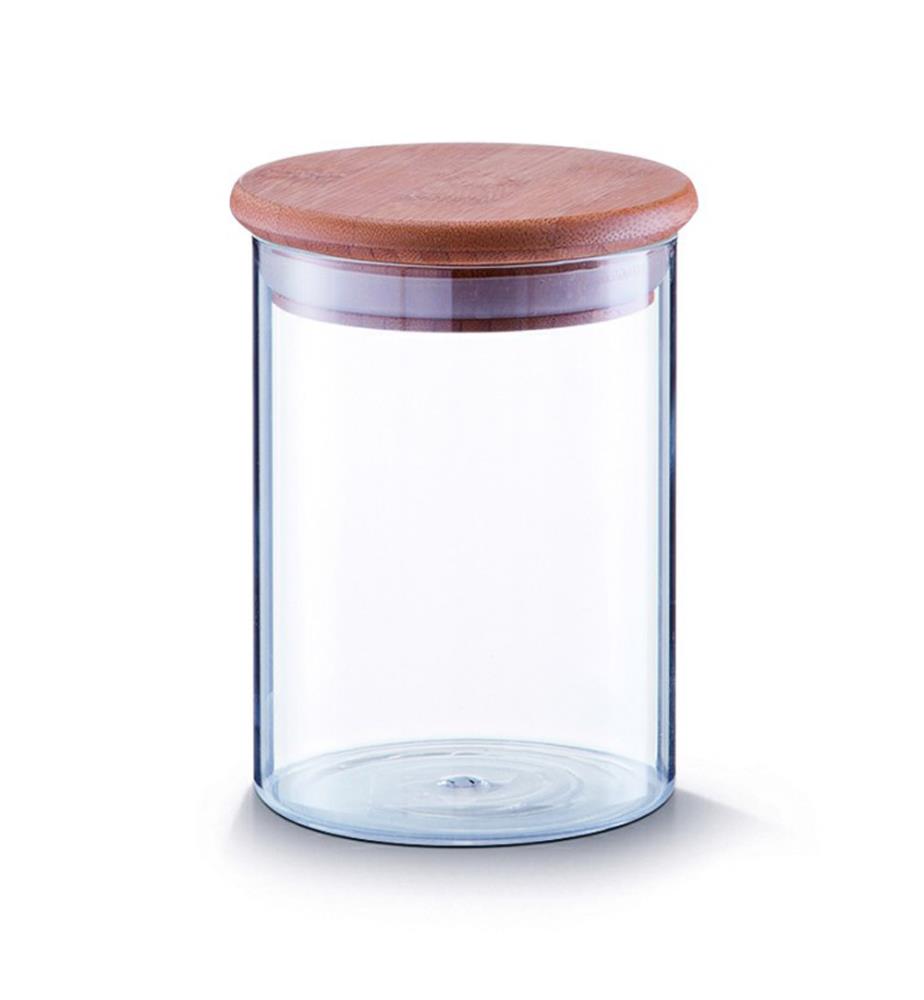 Vorratsglas mit Bambusdeckel, 750 ml - Transparent und Braun