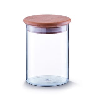 Vorratsglas mit Bambusdeckel, 750 ml - Transparent und Braun