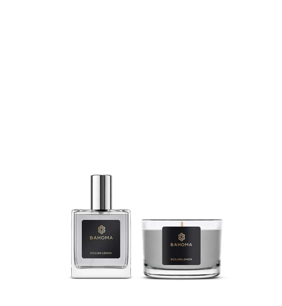50ml, 80g - Geschenkbox, Raumspray & Duftkerze Sicilian Lemon, Ash