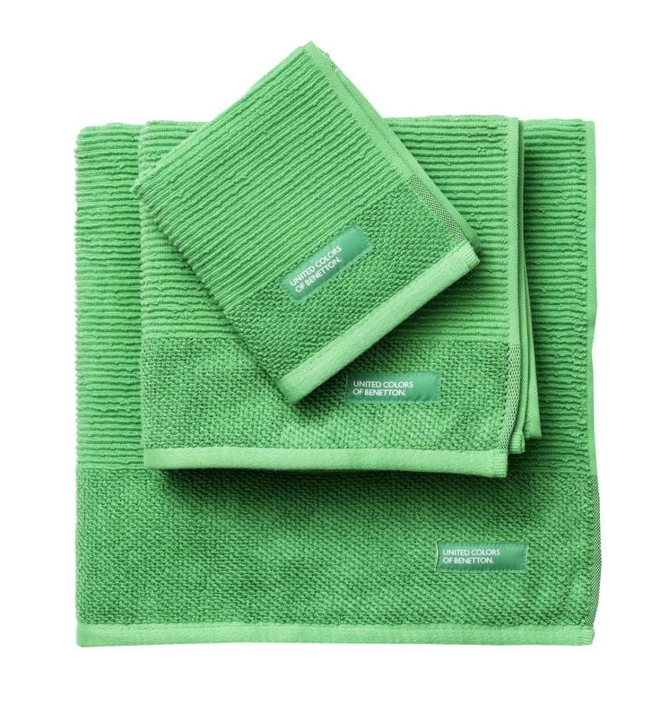 3er-Set Handtücher (30x50 + 50x90 + 70x140cm) 450Gsm 100% Baumwolle Benetton Green