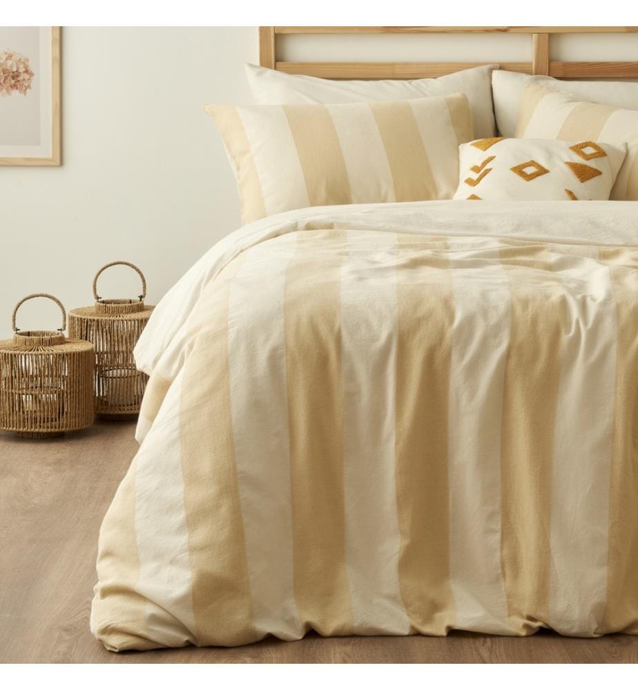 Housse de couette double Art 200x220 cm - Beige