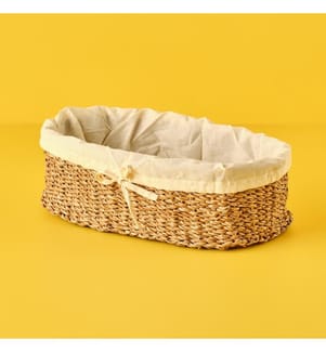 Ovaler Stoffkorb Diana 42x25 cm - Natur