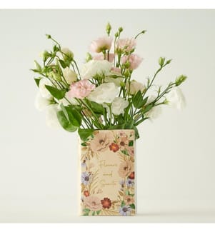 Vase Buch aus Keramik 14x7x20 cm - Creme
