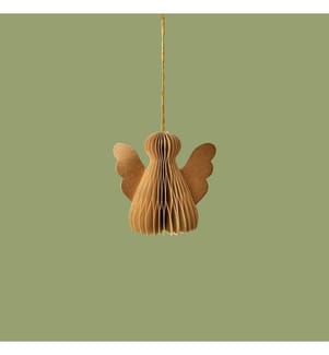 Ornement de Noël Angela 8 cm - Beige