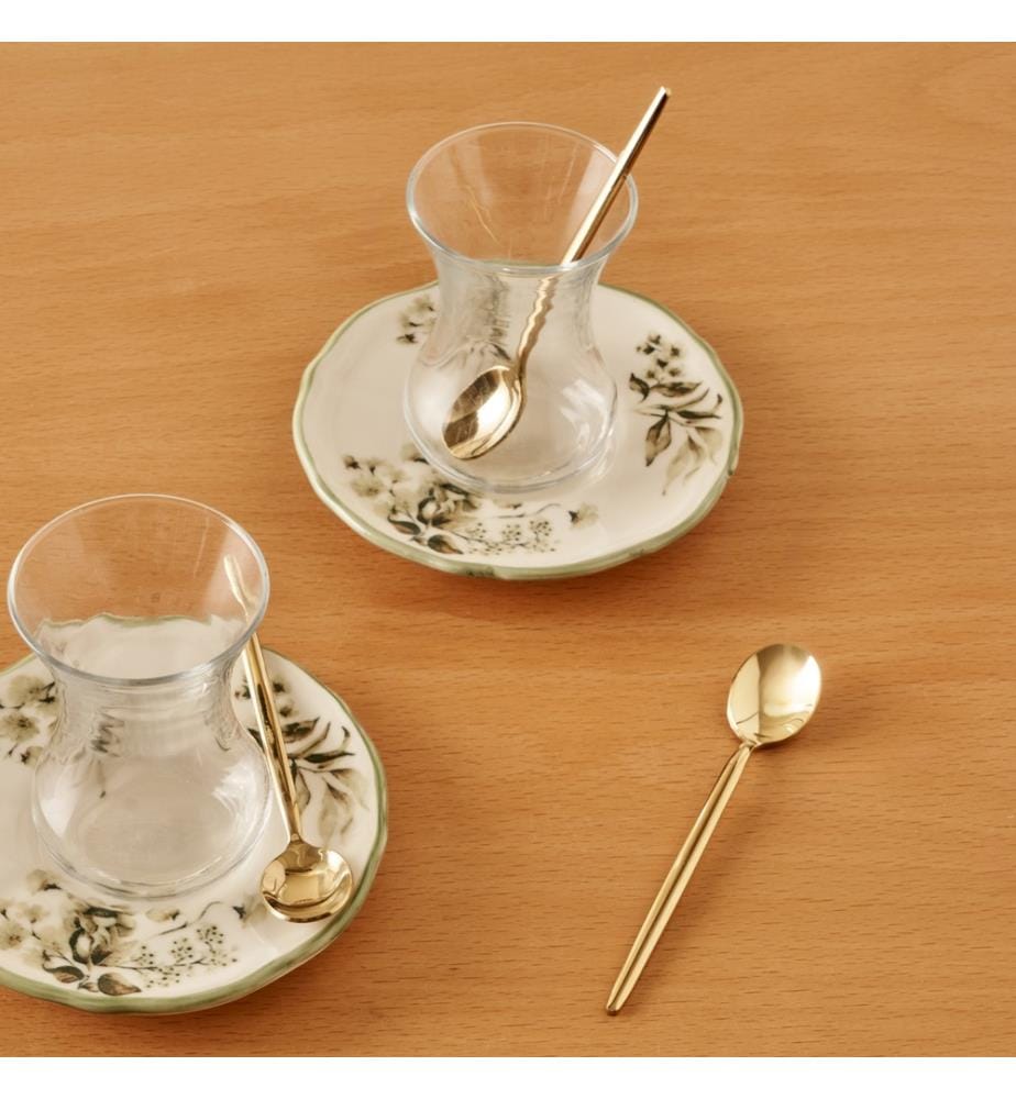 Kaffeelöffelset Siena 6-teilig 12,5 cm - Gold