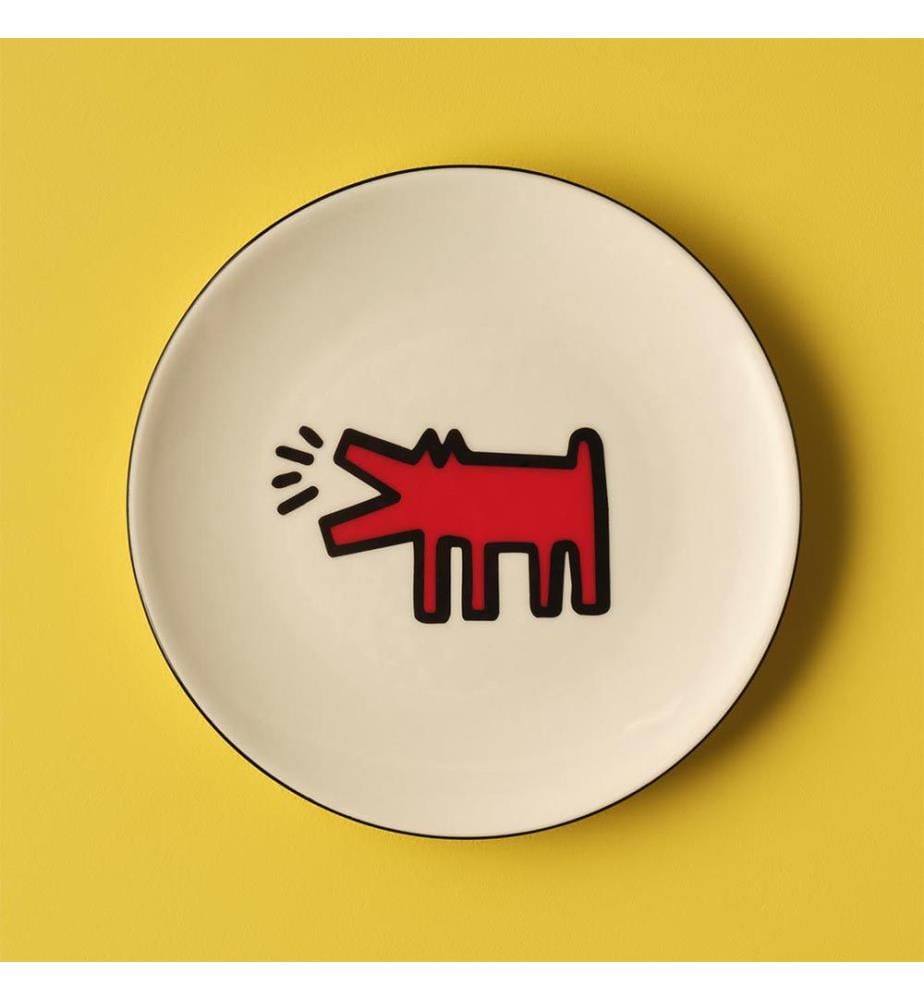 Keith Haring Pfote Nudelteller - Rot