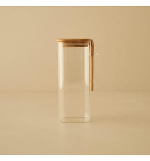 Einmachglas mit Bambusdeckel und Löffel Alice 1000 cc - Natural