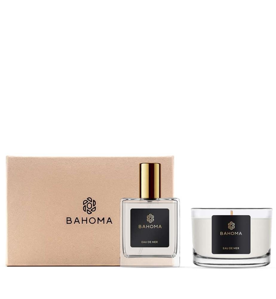 50ml, 80g - Geschenkset, Raumspray & Duftkerze Eau de Mer, Pearl