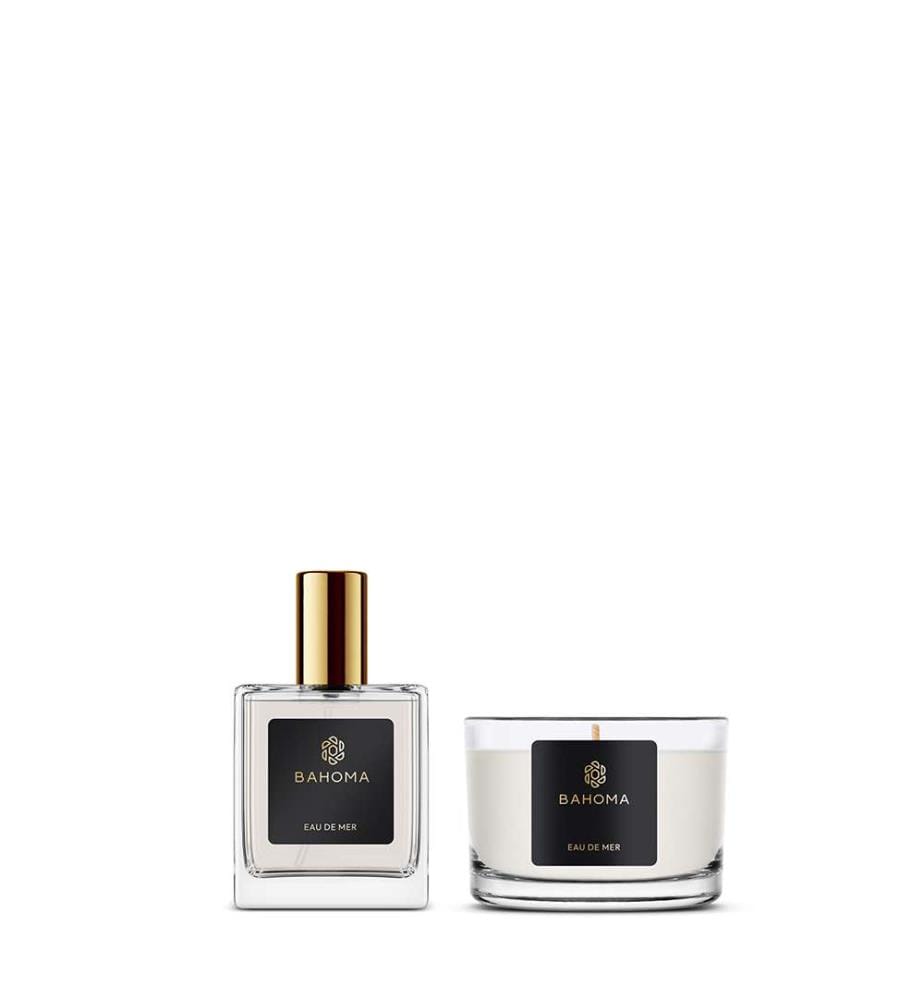50ml, 80g - Geschenkset, Raumspray & Duftkerze Eau de Mer, Pearl