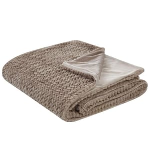 Tagesdecke SURMI Webpelz 200 x 220 cm Hellbraun