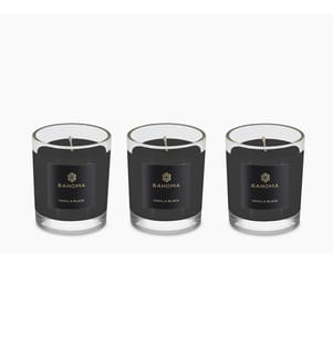 Set 3 x candele da viaggio in scatola - Vaniglia nera