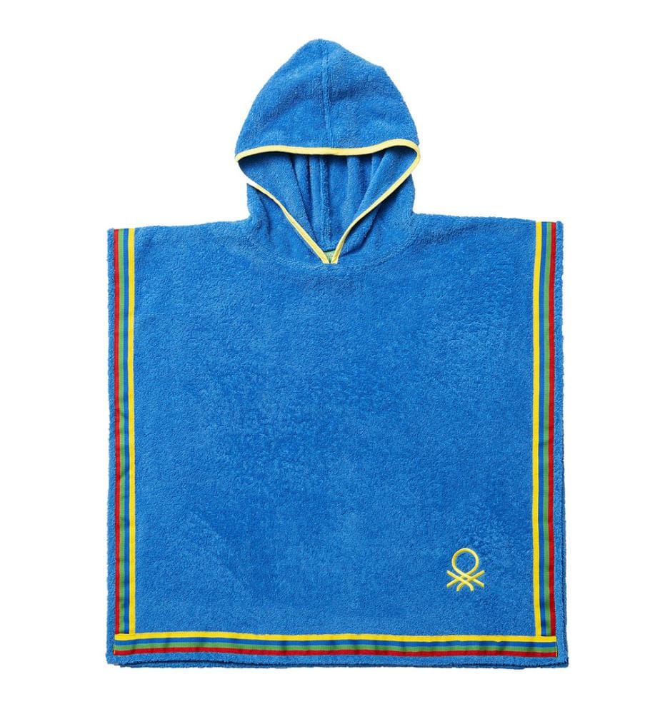 Poncho-Bademantel Jungen 65 x 65cm 360Gsm Blau