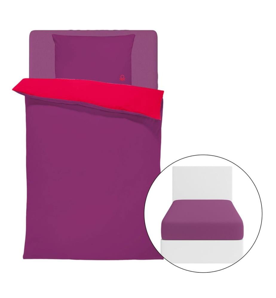 90 cm Set di biancheria da letto - Arc-en-Ciel Rose et Violet