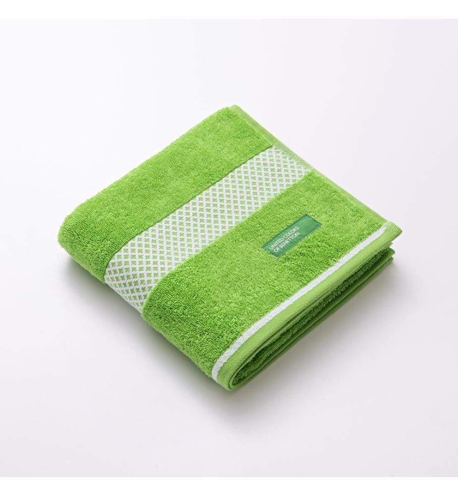 Benetton Summer green Hand Towel 50x90cm 450Gsm with Jacquard Border