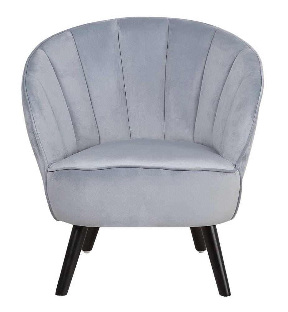 Fauteuil DALA Velours Gris clair