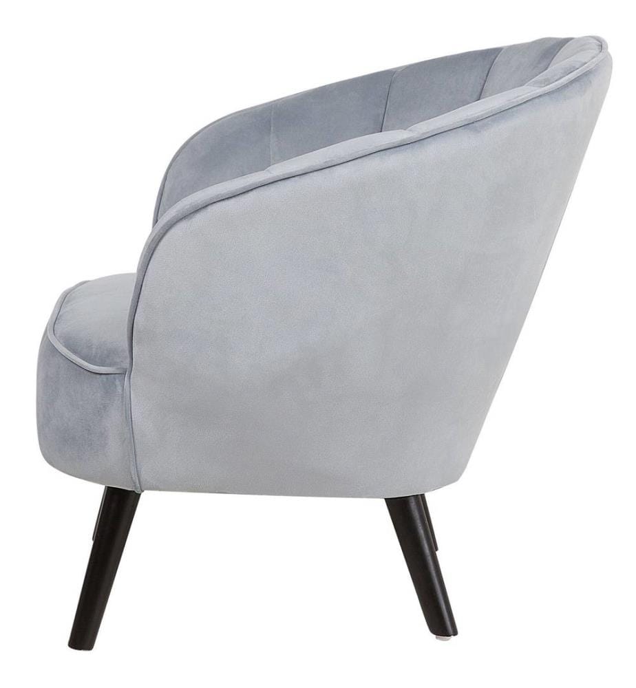 Fauteuil DALA Velours Gris clair