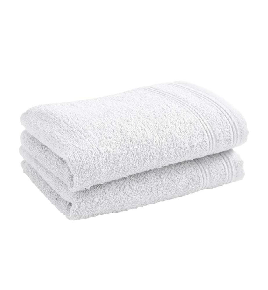 Doppelpack Frotteehandtücher für Gäste aus 100% Baumwolle "Spa" 30x50cm Schnee