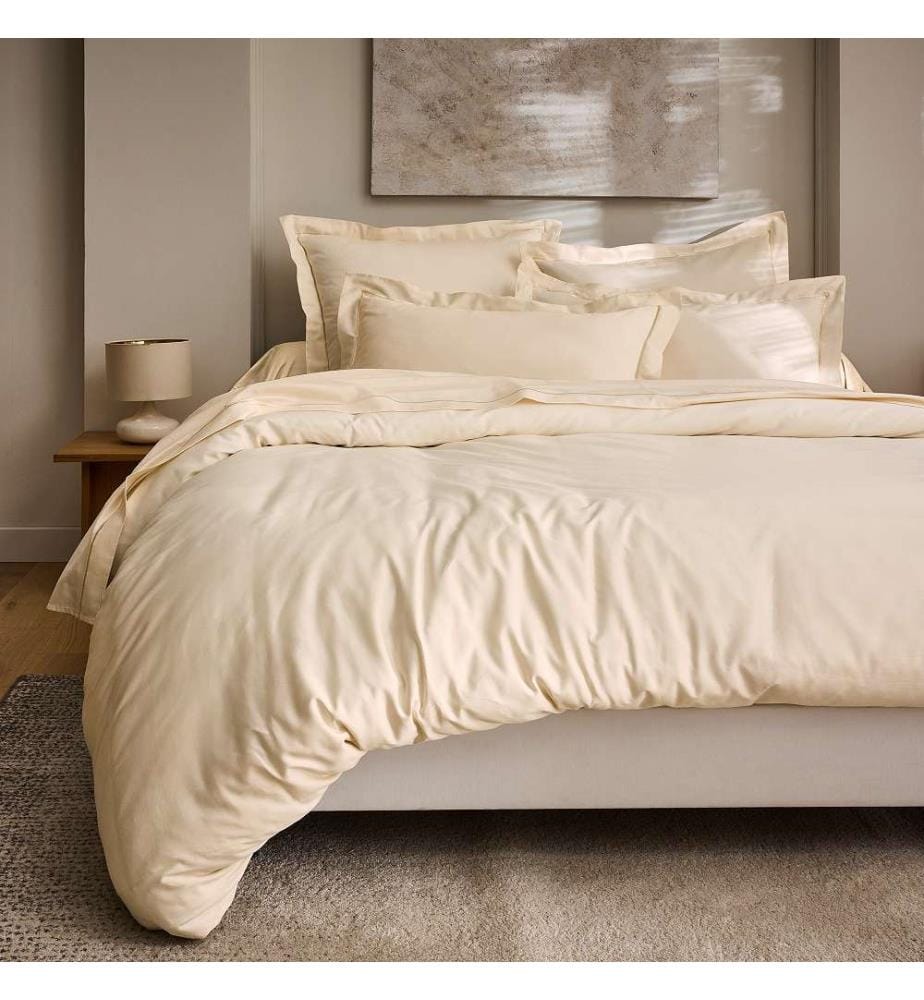 Federa in cotone sateen Prestige 50 x 70 - Crema