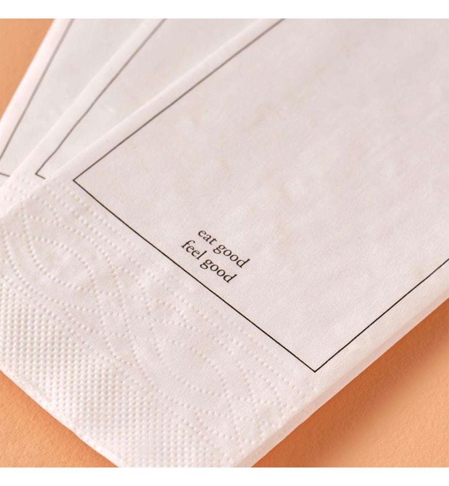 Lot de 25 serviettes Good 33 x 33 cm - Blanc
