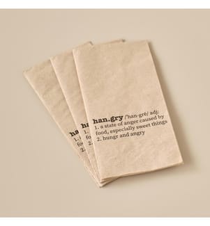 Tovaglioli di carta Hangry 25 pezzi 33x33 cm - Marrone