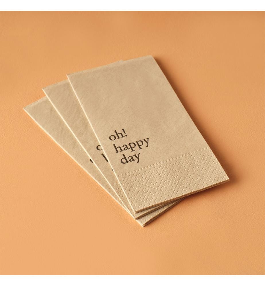 Tovaglioli di carta Oh Happy Day 25 pezzi 33x33 cm - Bianco