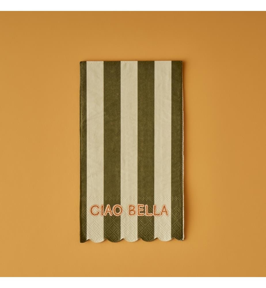 Linea 20 tovaglioli di carta 33x39 cm - Verde