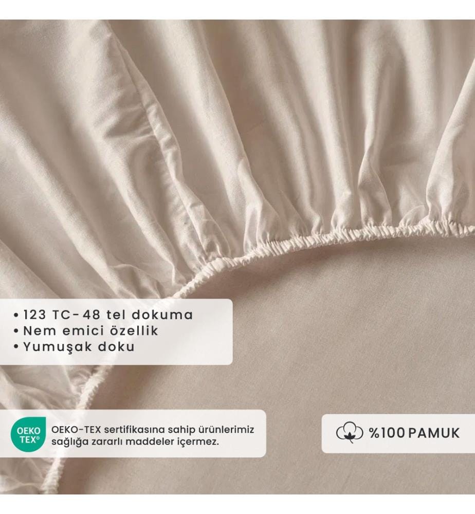 Fitted Sheet Basic double 160x200x35 cm - White