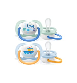PHILIPS AVENT - Tétines Ultra Air Happy Mom & Boat 0-6 Mt.