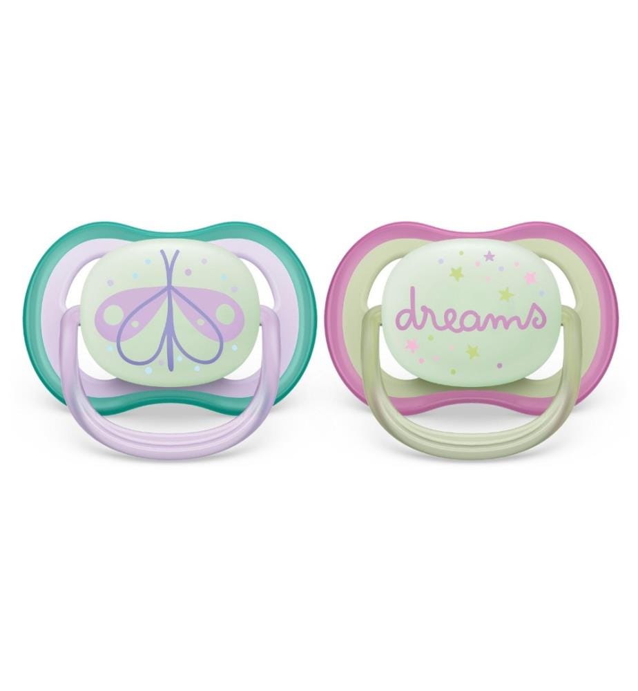 PHILIPS AVENT - Tétines ultra air Night 0-6 mois Motte/Dreams