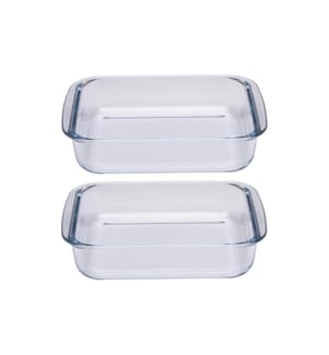 alpina Auflaufform-Set Eckig, Transparent