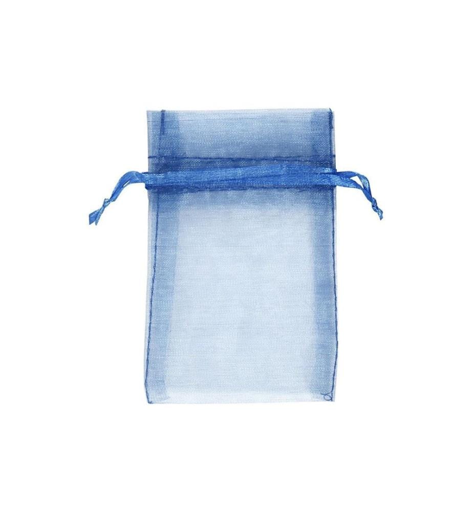 Creativ Company Organzabeutel Organza 7 x 10 cm Blau, 10 Stück