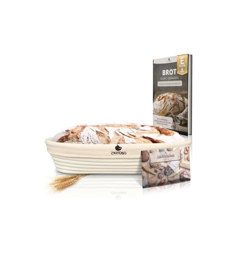 Exitoso Panier de fermentation Beige/Blanc Ø35 x 15 cm