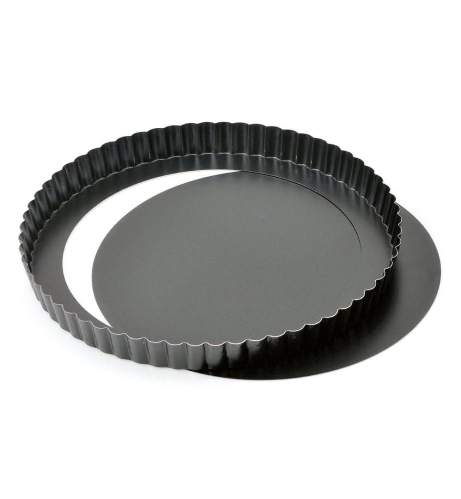 Kaiser Moule à quiche à fond amovible 28 cm, Noir