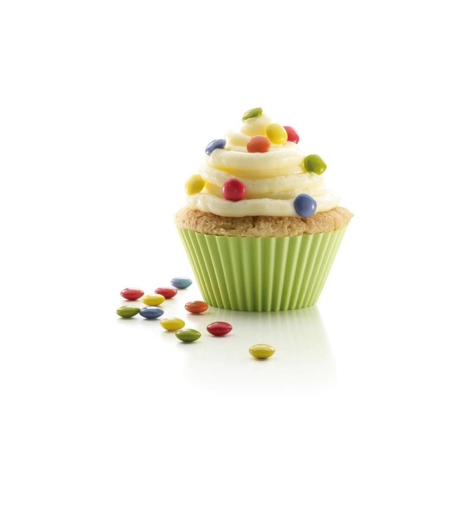 Lékué Muffin Backform Silikon, mehrfarbig, 6er Set
