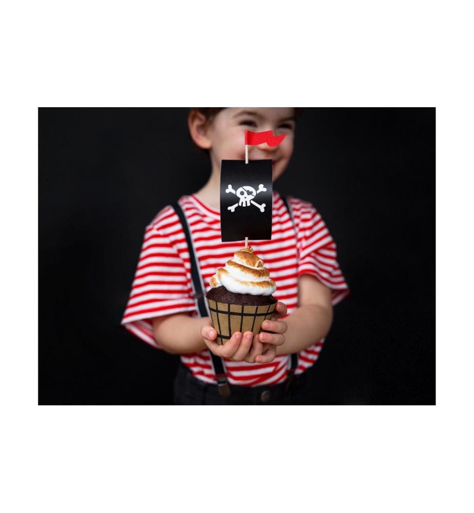 Partydeco Cupcake-Set Piraten 1 Stück