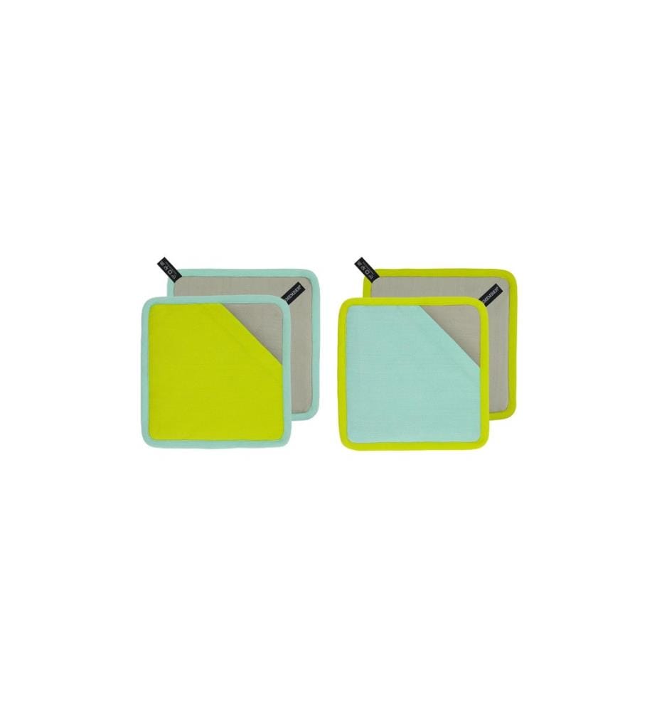 Remember Topflappen Lemon Grau/Lime Green Metallic/Mint