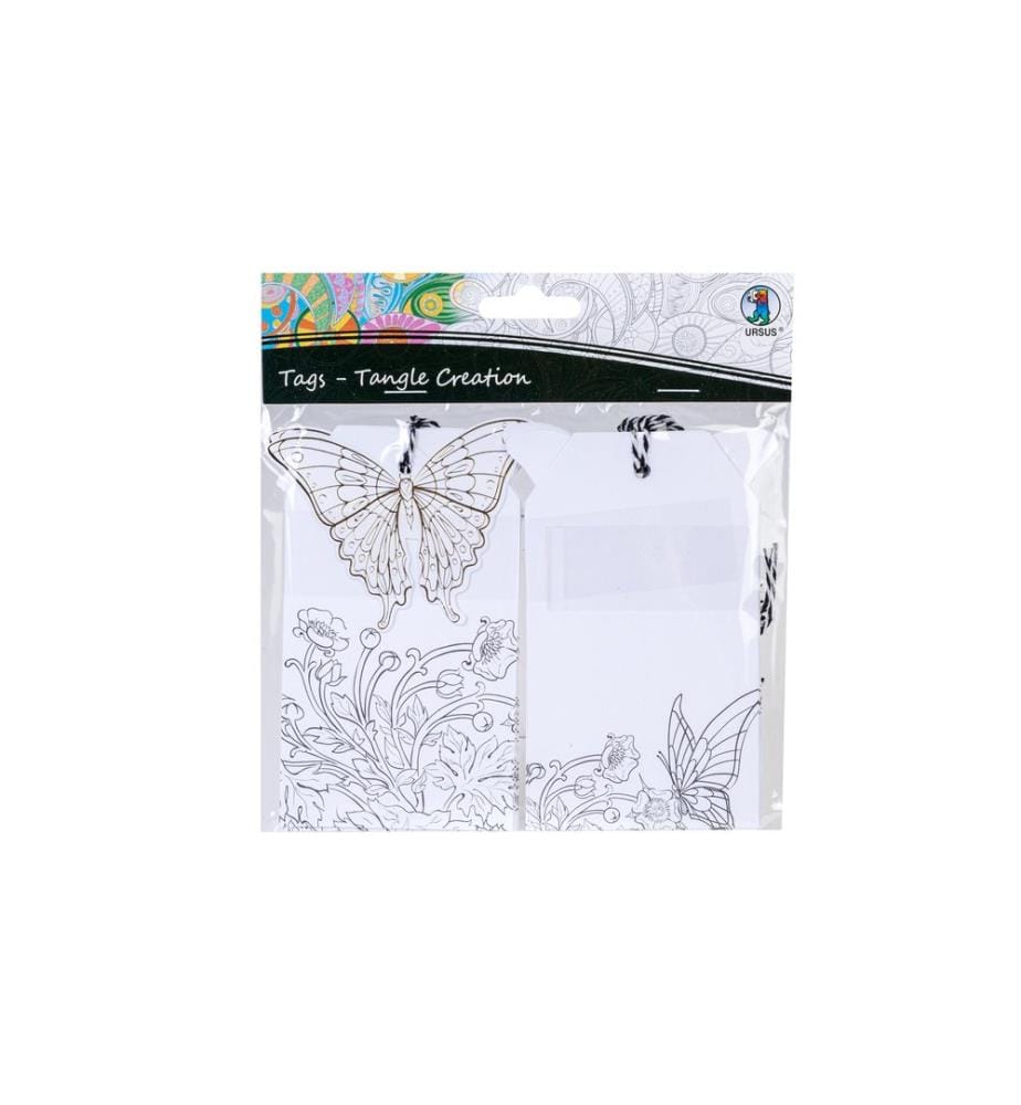 URSUS Étiquettes cadeaux Papillon 7 x 12 cm, 10 pièces