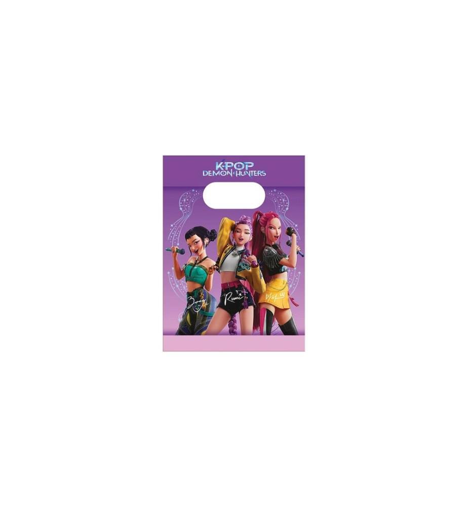 We fiesta Party Geschenktasche K-Pop Demon Violett/Mehrfarbig, 4 Stück