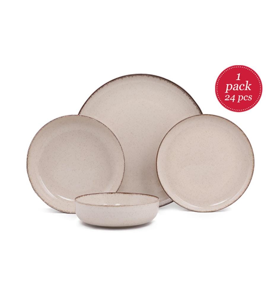 24-teiliges Dinner-Set - Zimt