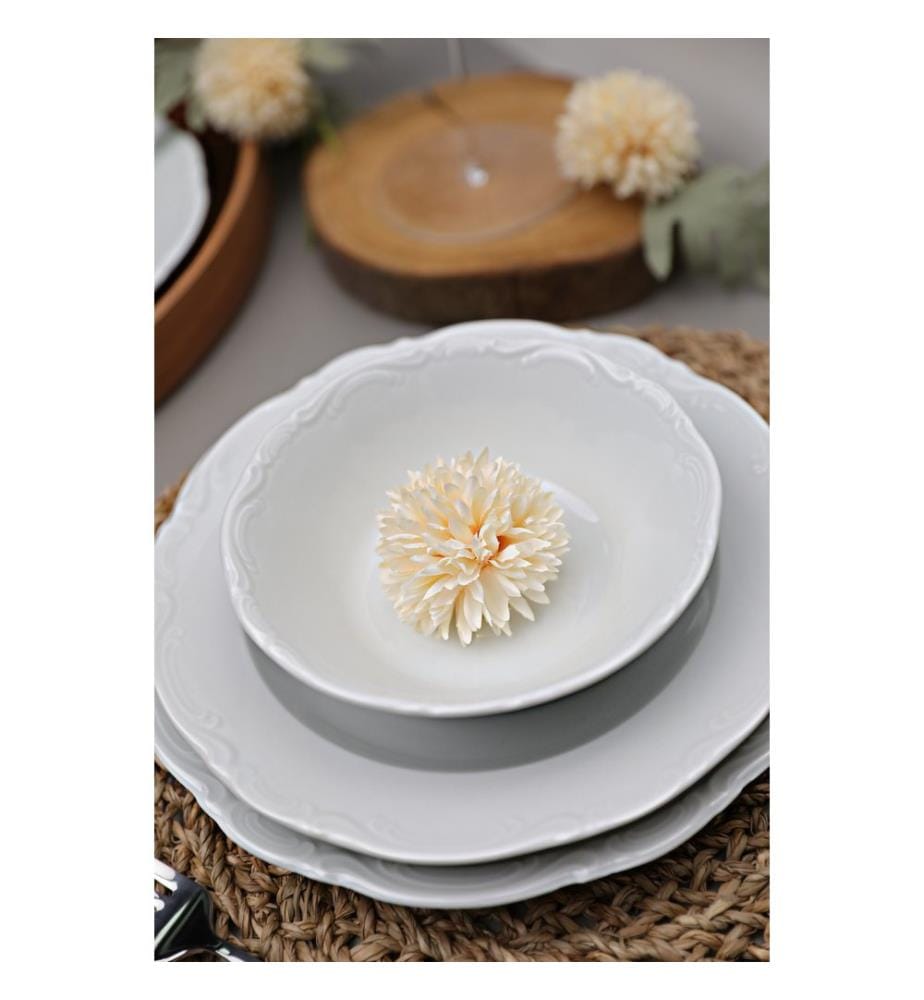 Tafelservice, 18 Teile, Weiss, 100% Porcelain